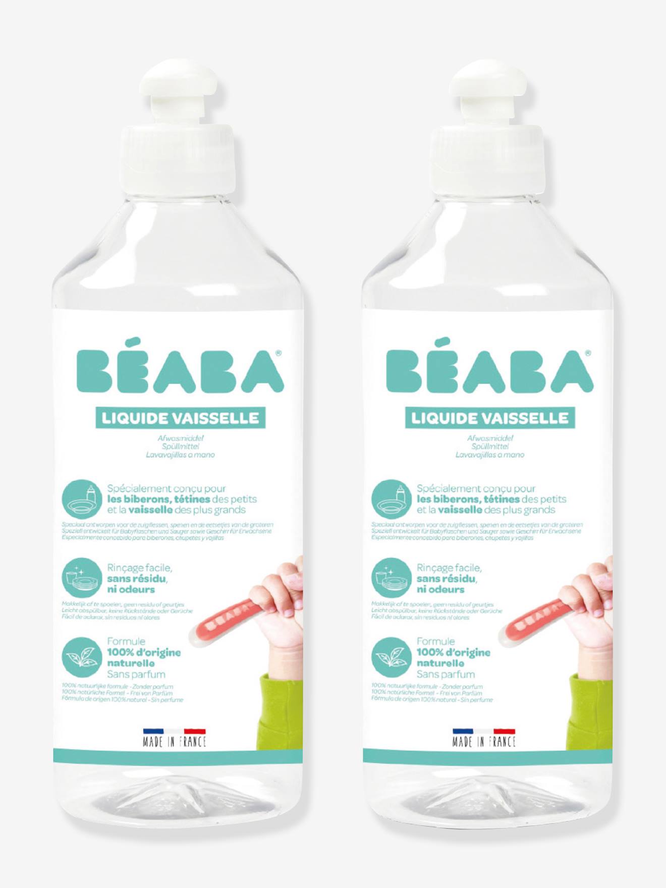 Set van 2 flessen afwasmiddel (500 ml) BEABA wit
