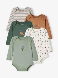 Baby-Body-Set met 5 rompertjes met lange mouwen en US-mouwgaten