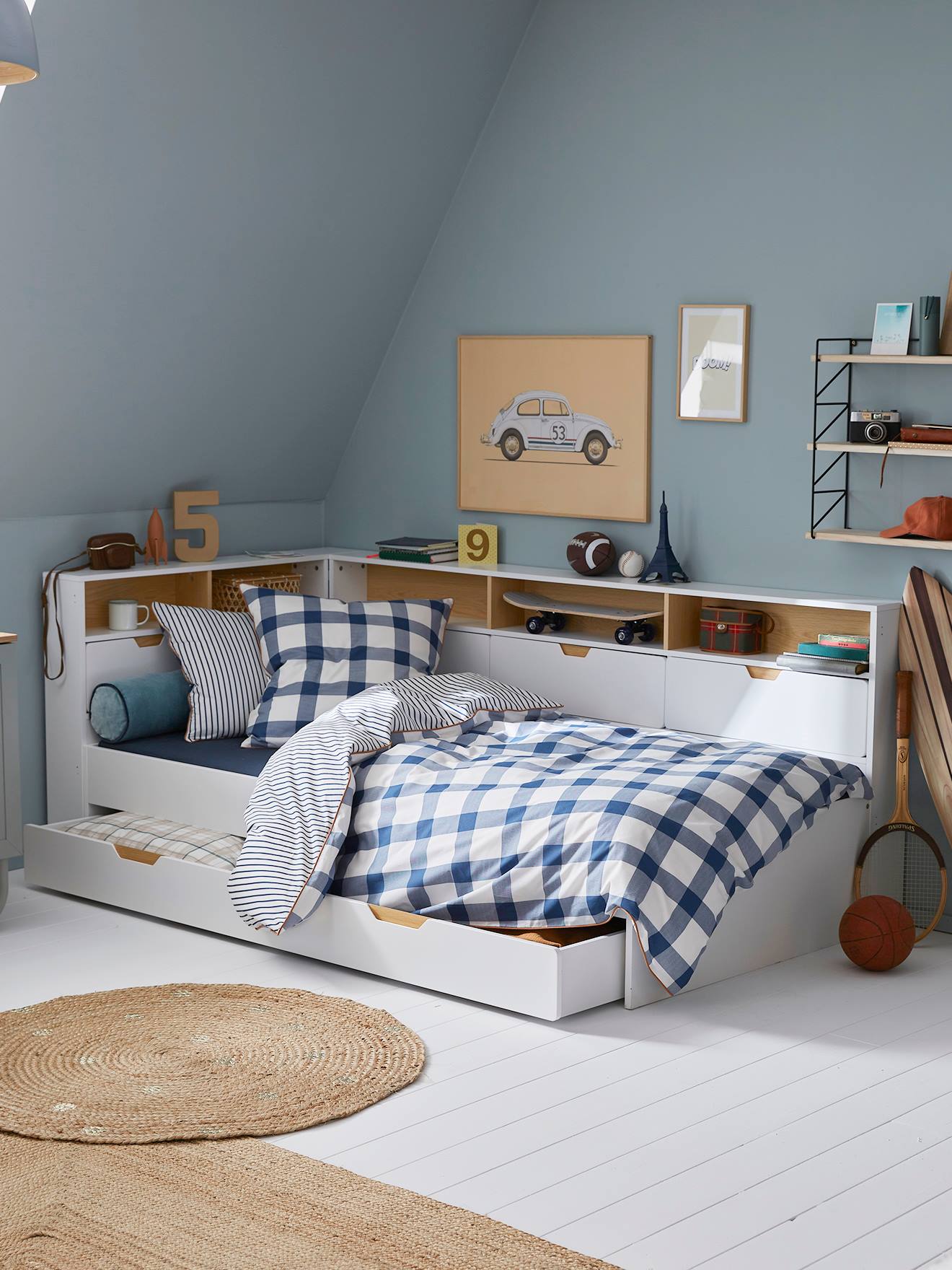 TRÉSOR multi-opberg kinderbed wit