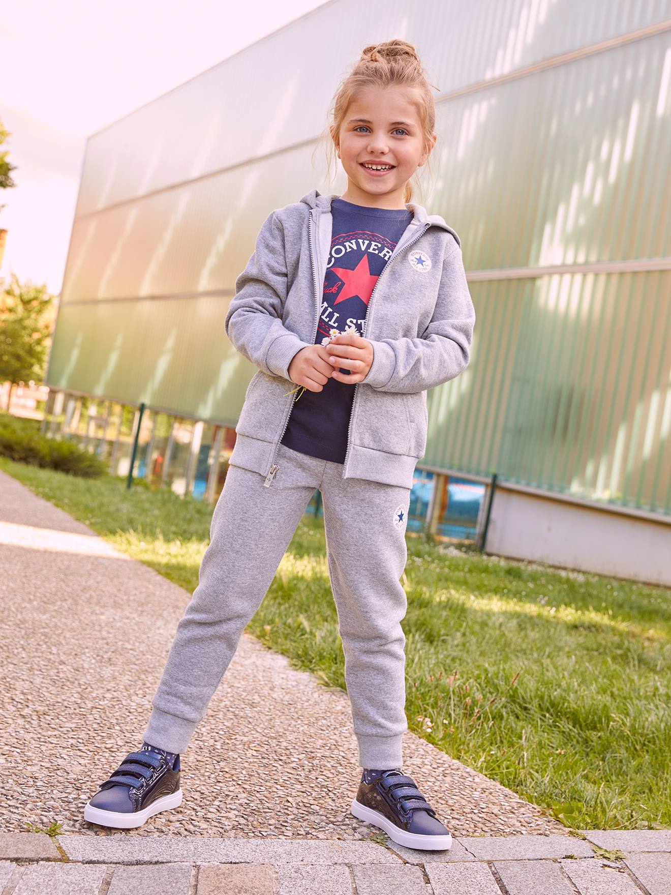 Signatuur joggingpak Chuck Patch CONVERSE voor kinderen grijs