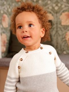 Baby-Trui, vest, sweater-Grafische babytrui met strepen