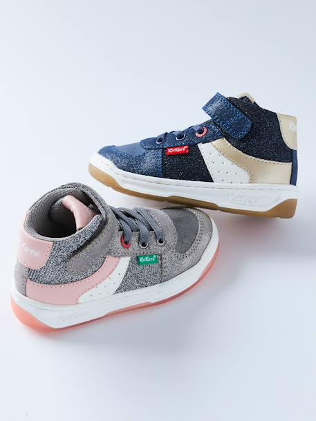 Sneakers voor kinderen Kickalien KICKERS® grijs+kaki+marineblauw - vertbaudet enfant 