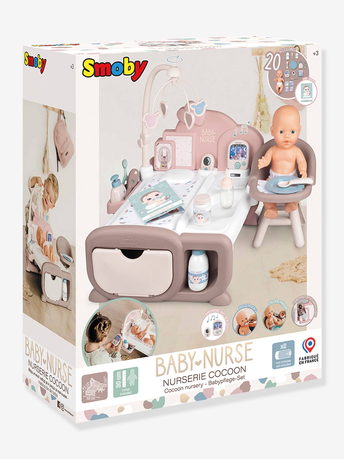 Smoby Baby Nurse Verzorgings-en Slaapkamer Babypop