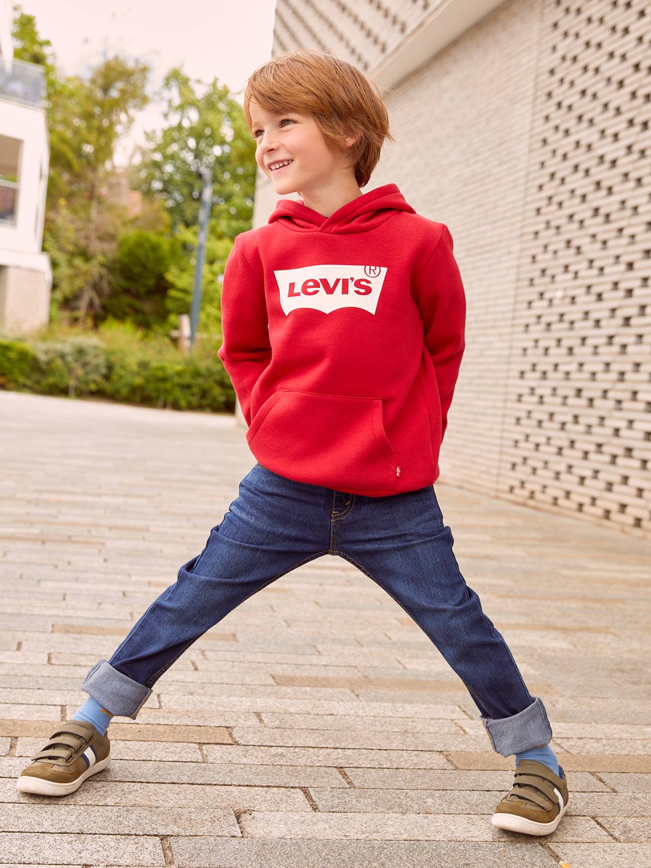 Skinny jeans voor jongens LVB 510 van Levi's® stone