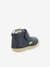 Leren laarsjes jongensbaby Sabio KICKERS® 1ers pas inktblauw+Marineblauw - vertbaudet enfant 