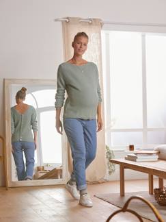 Zwangerschapskleding-Omkeerbare trui voor/achter voor de zwangerschap en borstvoeding