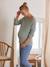 Omkeerbare trui voor/achter voor de zwangerschap en borstvoeding Groen+Roze - vertbaudet enfant 