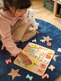 Speelgoed-Puzzelletters om in te bedden in hout