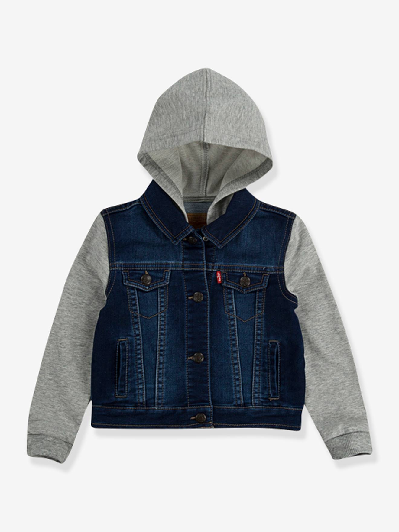 Jas in twee materialen met capuchon Levi's¨ jeansblauw