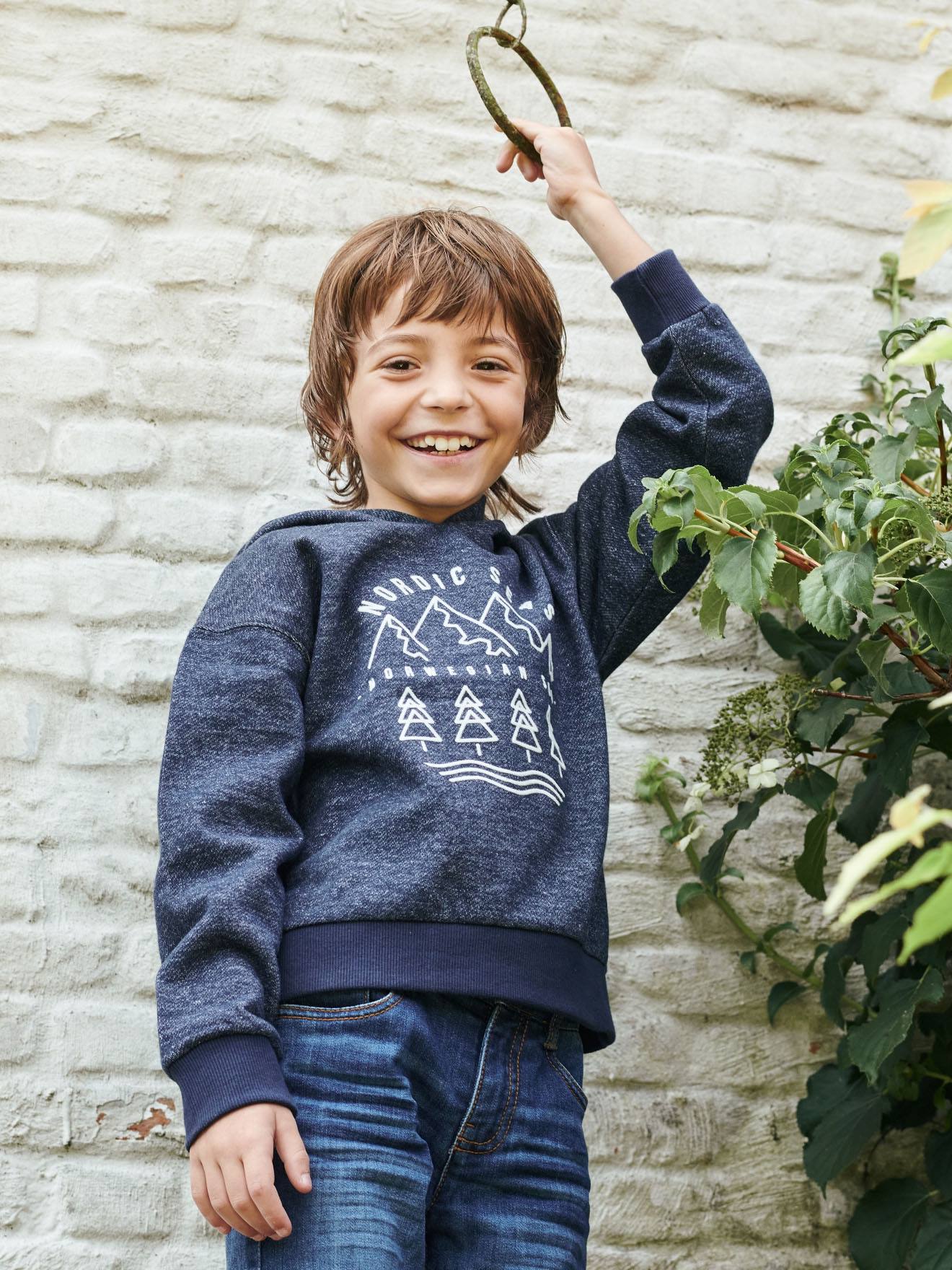 Kleding Jongenskleding Babykleding voor jongens Truien Kleine jongens slimme grijs/blauwe trui 
