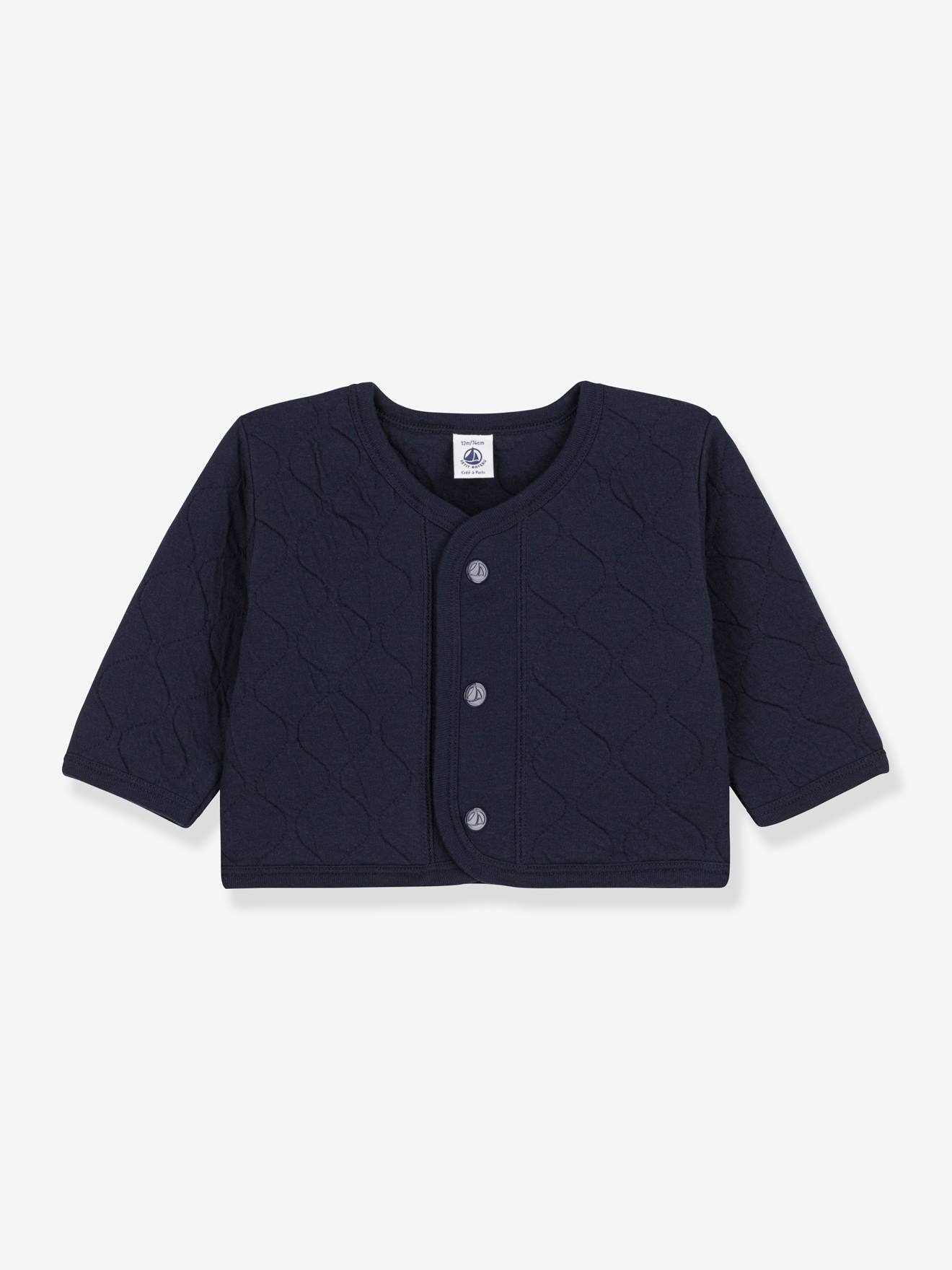 Babyvestje in gewatteerde tubing - PETIT BATEAU marineblauw