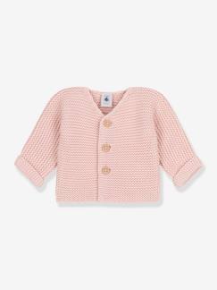 Baby-Trui, vest, sweater-Cardigan baby geribbeld tricot van biologisch katoen PETIT BATEAU