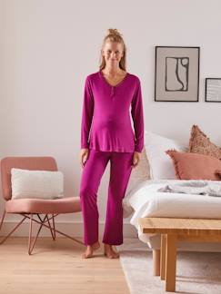 Zwangerschapskleding-Pyjama, voor in huis-2-delige set zwangerschaps- en voedingspyjama