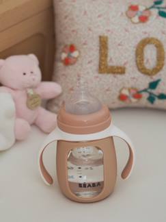 Verzorging-Baby eet en drinkt-Eetservies-Leerfles/tas 2 in 1 (210 ml) BEABA van glas