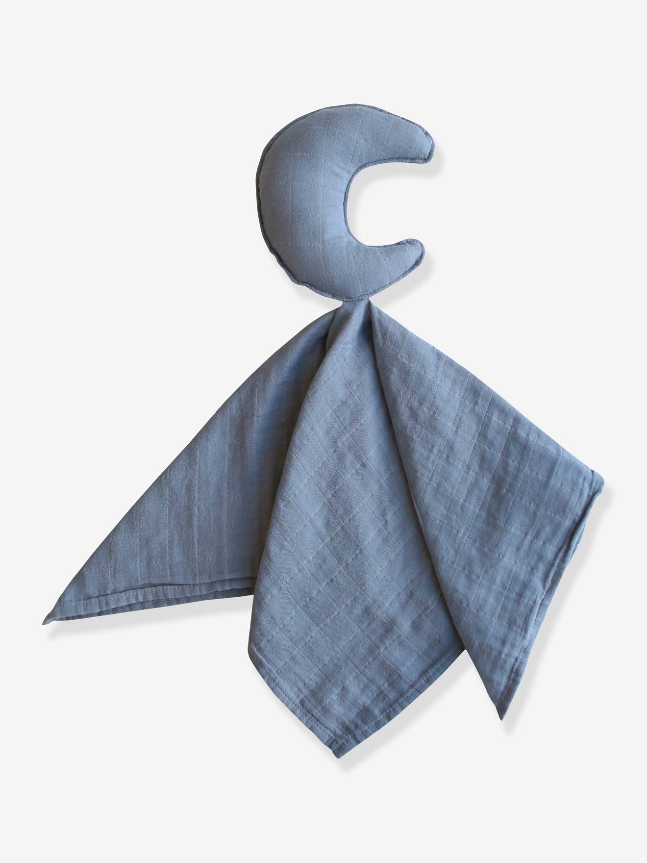Knuffeldoek maan - MUSHIE blauw