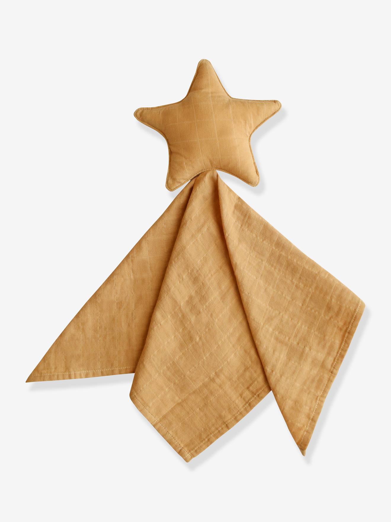 Knuffeldoek ster - MUSHIE geel