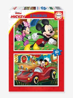 Speelgoed-Educatief speelgoed-Puzzels-2 Puzzels 20 stukjes - Mickey Fun House - EDUCA