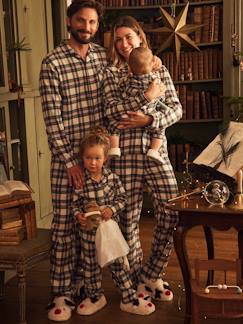 -Geruite babypyjama speciaal voor de kerst in familieverband