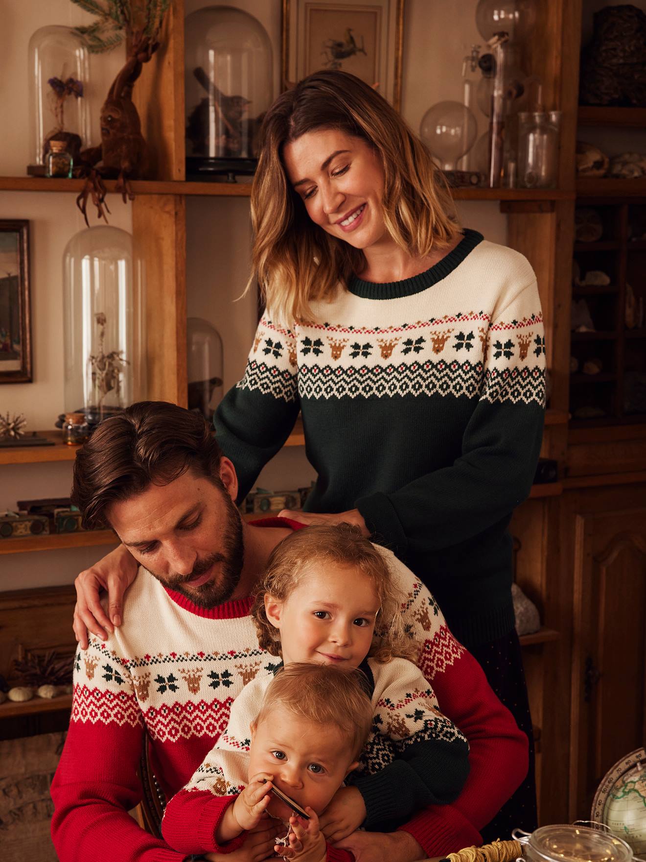 Jacquardtrui voor volwassenen, speciale familie kerstcapsule dennen