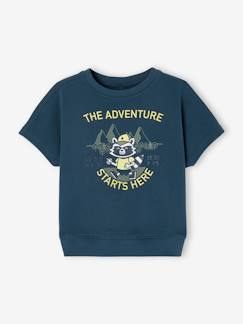Avontuurlijk fleece t-shirt voor jongens met fluorescerende details  - vertbaudet enfant