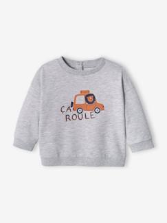 Baby-Trui, vest, sweater-Basic sweater van molton baby's