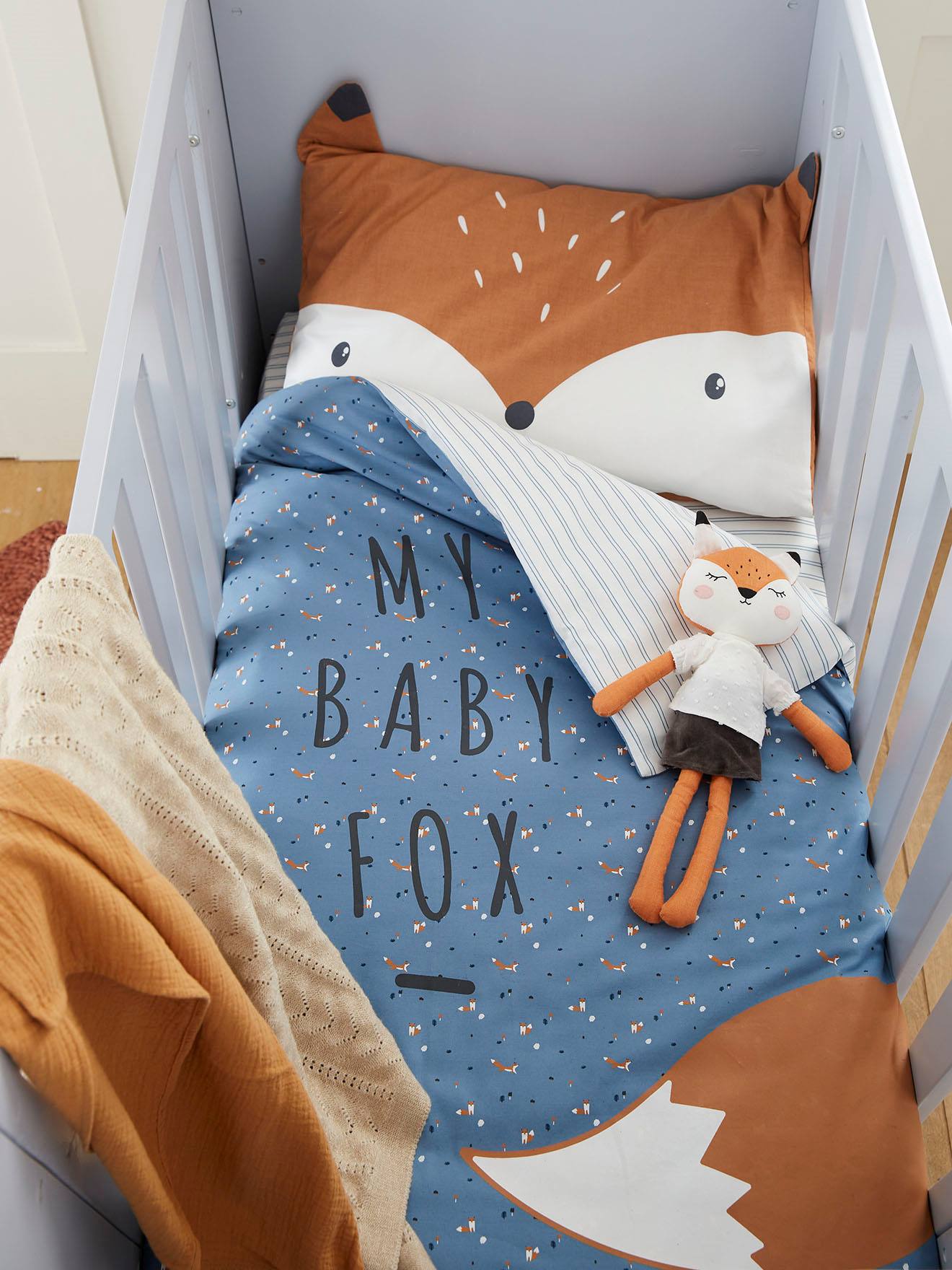 Dekbedhoes baby BABY FOX blauw afbeelding