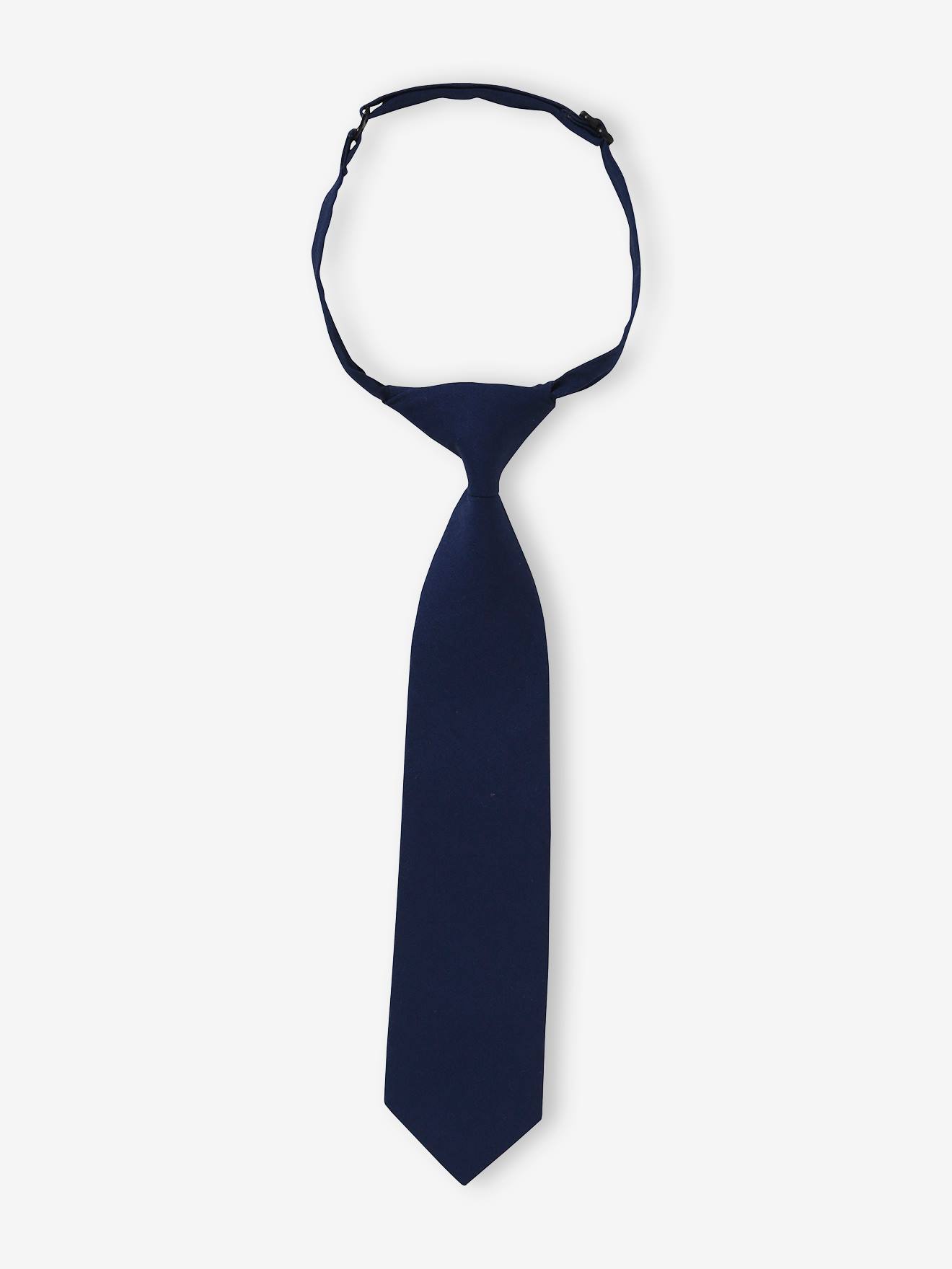 Effen stropdas voor jongens marineblauw
