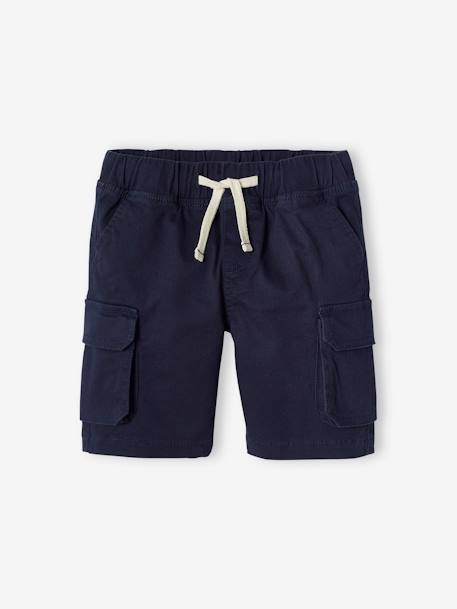 Gemakkelijk aan en uit te trekken battle short voor jongens beige+kaki+marineblauw+mintgroen - vertbaudet enfant 