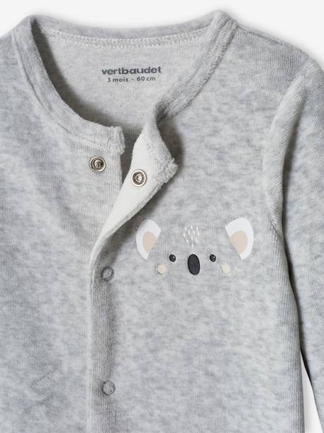 Fluwelen koala slaappakje baby gemêleerd grijs - vertbaudet enfant 