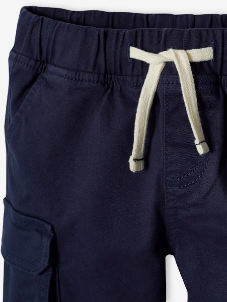 Gemakkelijk aan en uit te trekken battle short voor jongens beige+kaki+marineblauw+mintgroen - vertbaudet enfant 
