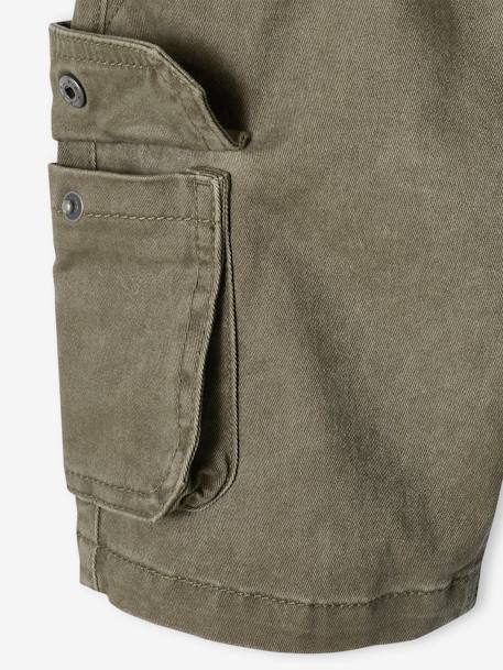 Gemakkelijk aan en uit te trekken battle short voor jongens beige+kaki+marineblauw+mintgroen - vertbaudet enfant 