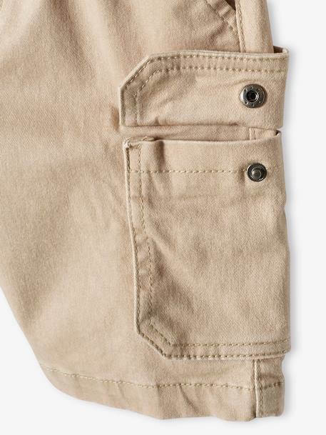 Gemakkelijk aan en uit te trekken battle short voor jongens beige+kaki+marineblauw+mintgroen - vertbaudet enfant 