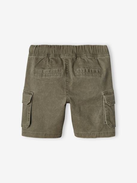 Gemakkelijk aan en uit te trekken battle short voor jongens beige+kaki+marineblauw+mintgroen - vertbaudet enfant 