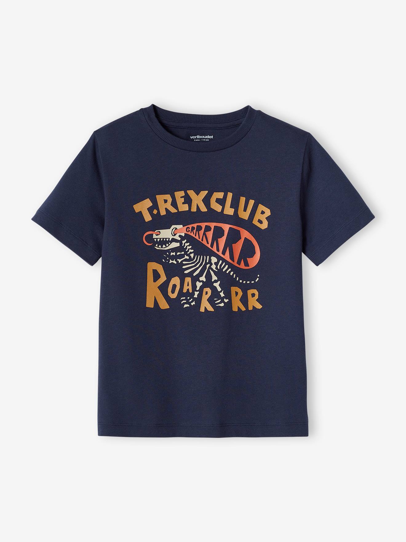 T-shirt dinosaurus baby nachtblauw