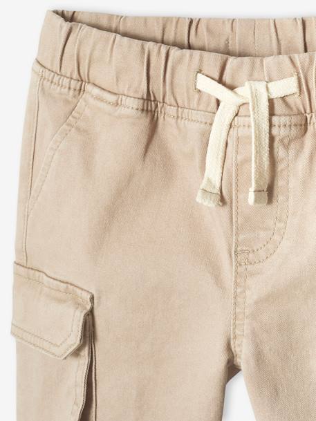 Gemakkelijk aan en uit te trekken battle short voor jongens beige+kaki+marineblauw+mintgroen - vertbaudet enfant 