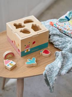 Speelgoed-FSC¨-houten doos met in te passen vormen