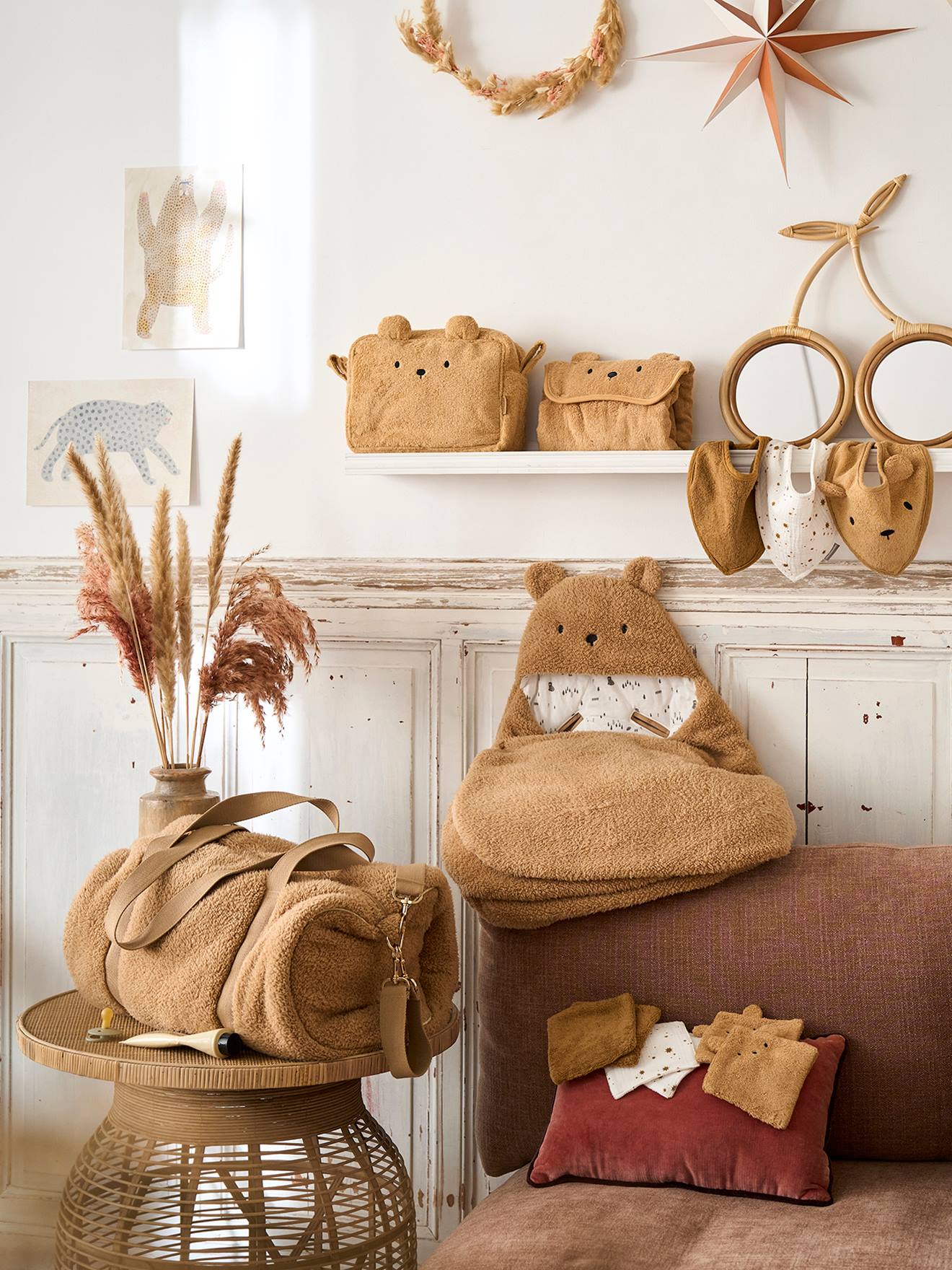 Set van 6 washandjes karamel afbeelding 1