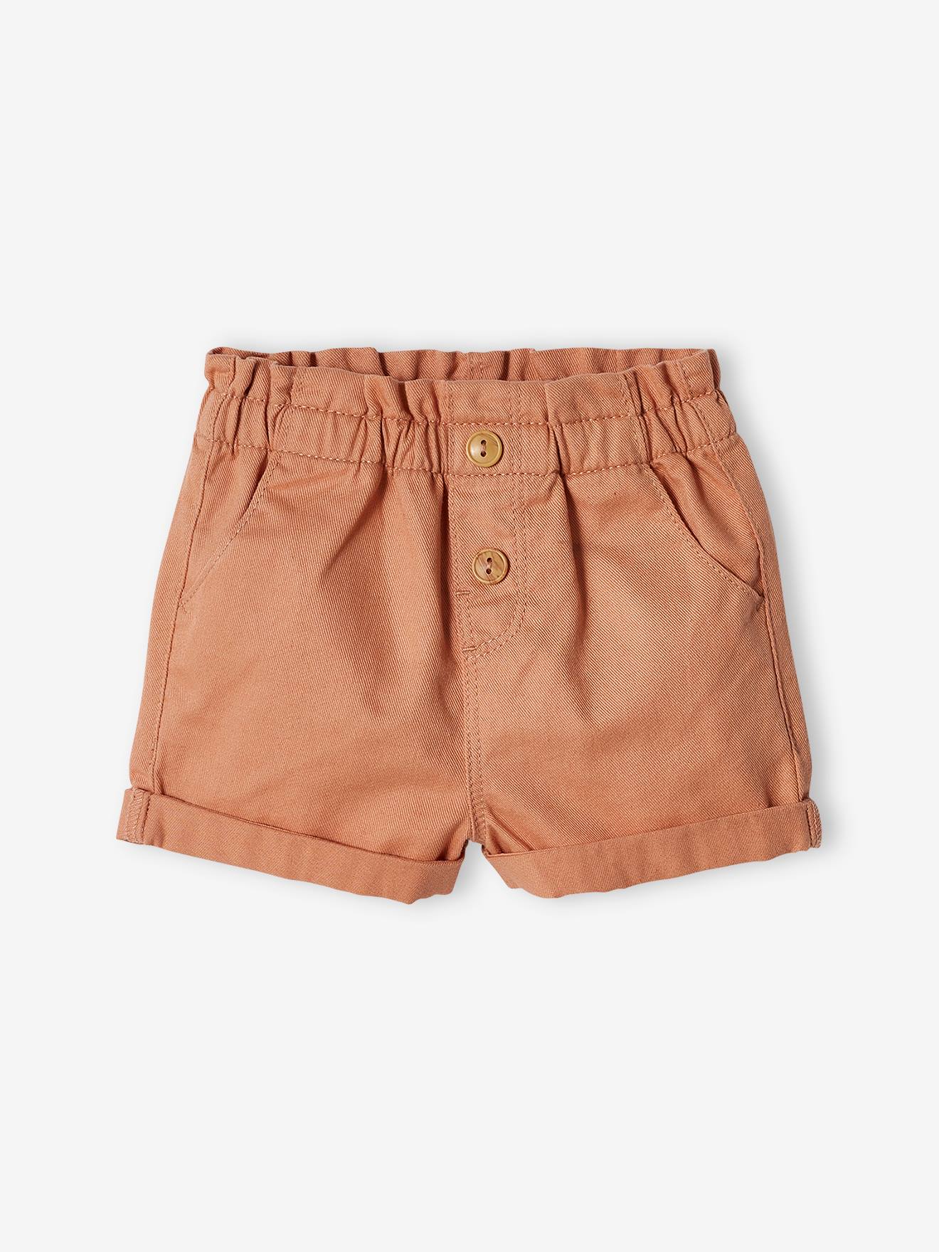 Short met elastische taille voor baby's klei