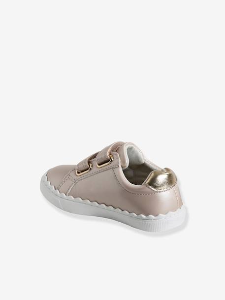 geborstelde geborduurde babysneakers lichtroze - vertbaudet enfant 
