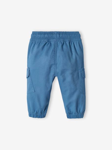 Battlebroek voor baby's jeansblauw+kaki - vertbaudet enfant 