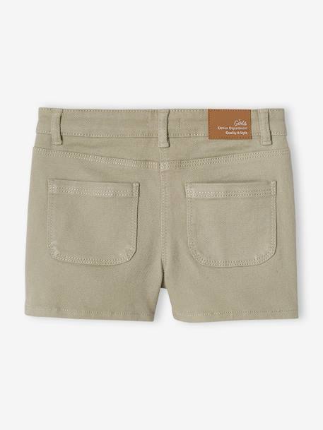 Meisjesshort met geborduurde glanzende bloemen korstmos - vertbaudet enfant 