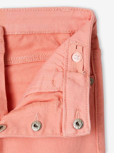 Broek met moms-pasvorm MorphologiK meisjes ecru+inktblauw+perzik - vertbaudet enfant 