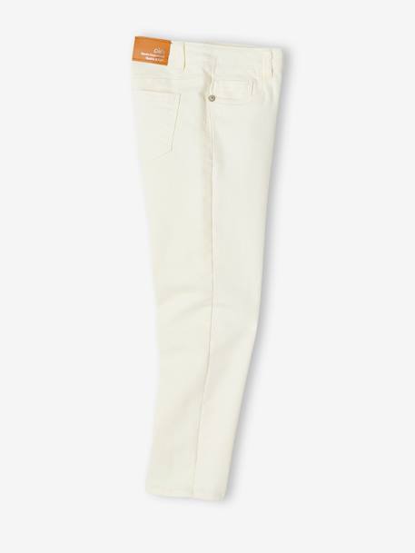 Broek met moms-pasvorm MorphologiK meisjes ecru+inktblauw+perzik - vertbaudet enfant 