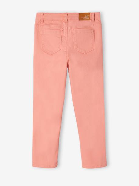 Broek Mom fit MorphologiK Fin meisjes dennen+ecru+inktblauw+perzik+roze (poederkleur) - vertbaudet enfant 