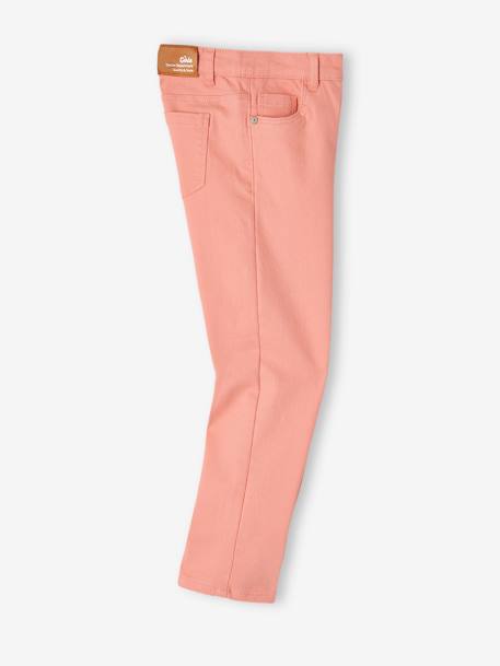 Broek met moms-pasvorm MorphologiK meisjes ecru+inktblauw+perzik - vertbaudet enfant 