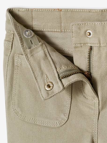 Meisjesshort met geborduurde glanzende bloemen korstmos - vertbaudet enfant 
