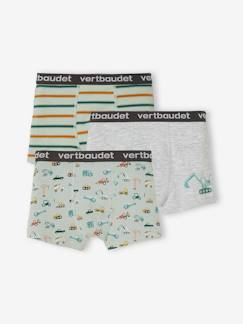 -Set met 3 stretch boxers "Backhoes" voor jongens