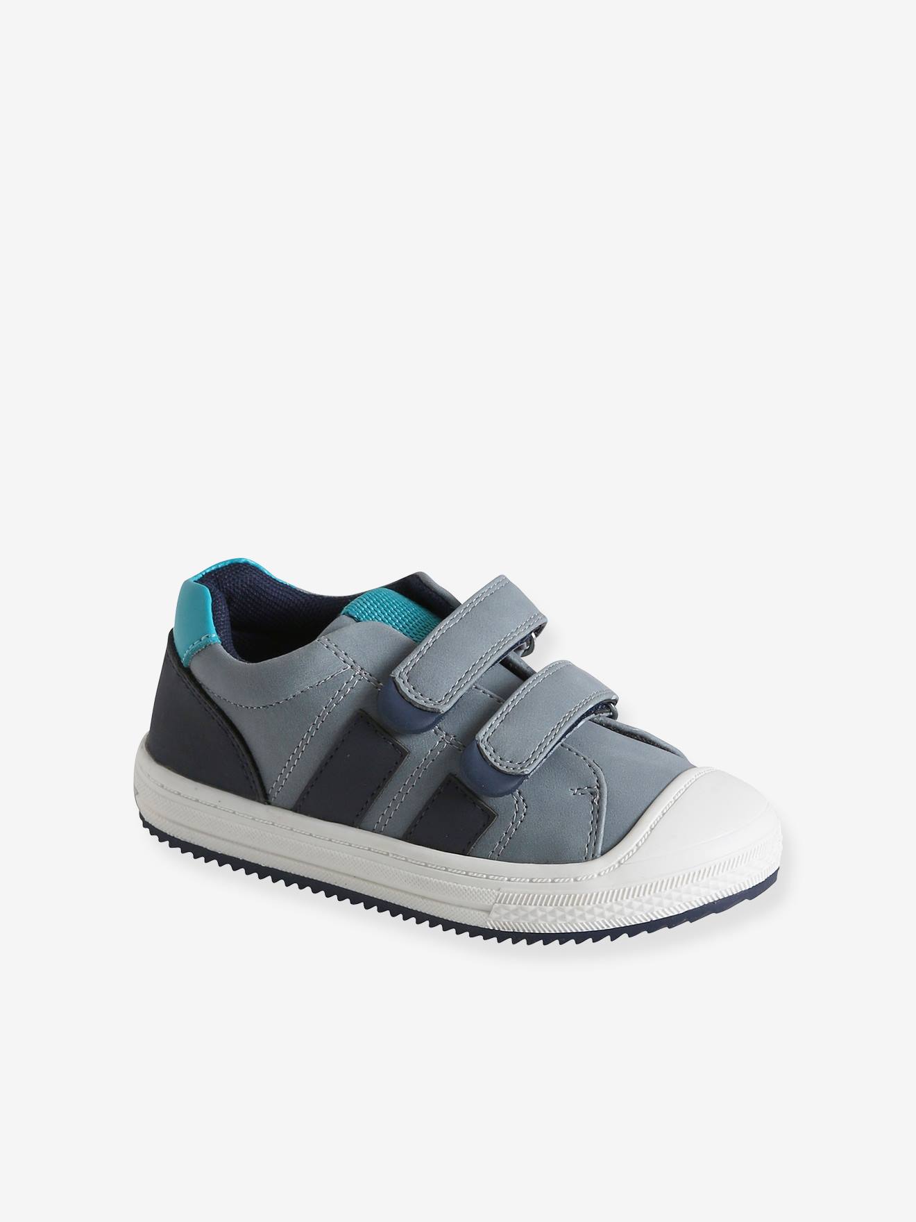 Sneakers met klittenband voor jongens kleutercollectie blauw