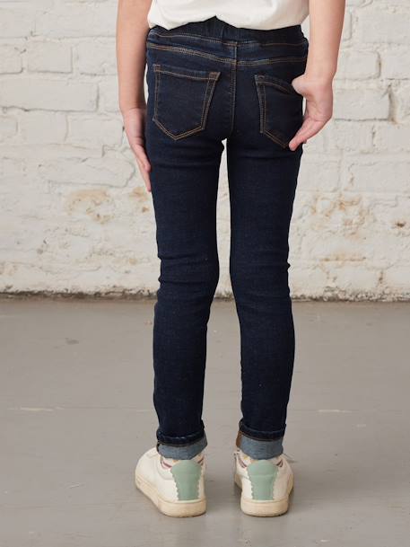 Treggingjeans Basics meisjes denimgrijs+double stone+jeansblauw+stone - vertbaudet enfant 