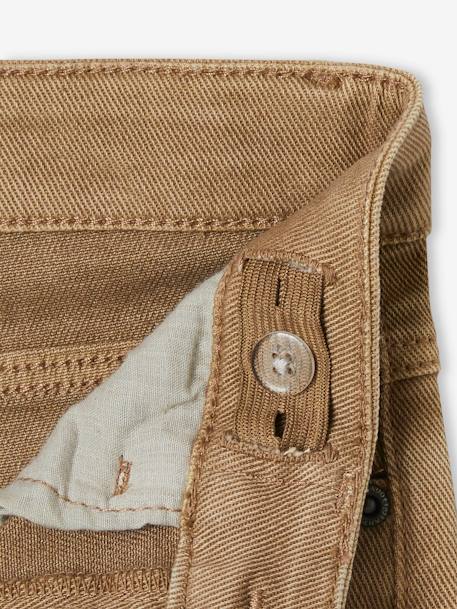 Gekleurde slim MorphologiK FIN jongens beige+grijsblauw+leiblauw+nachtblauw+smaragdgroen+terracottategel - vertbaudet enfant 